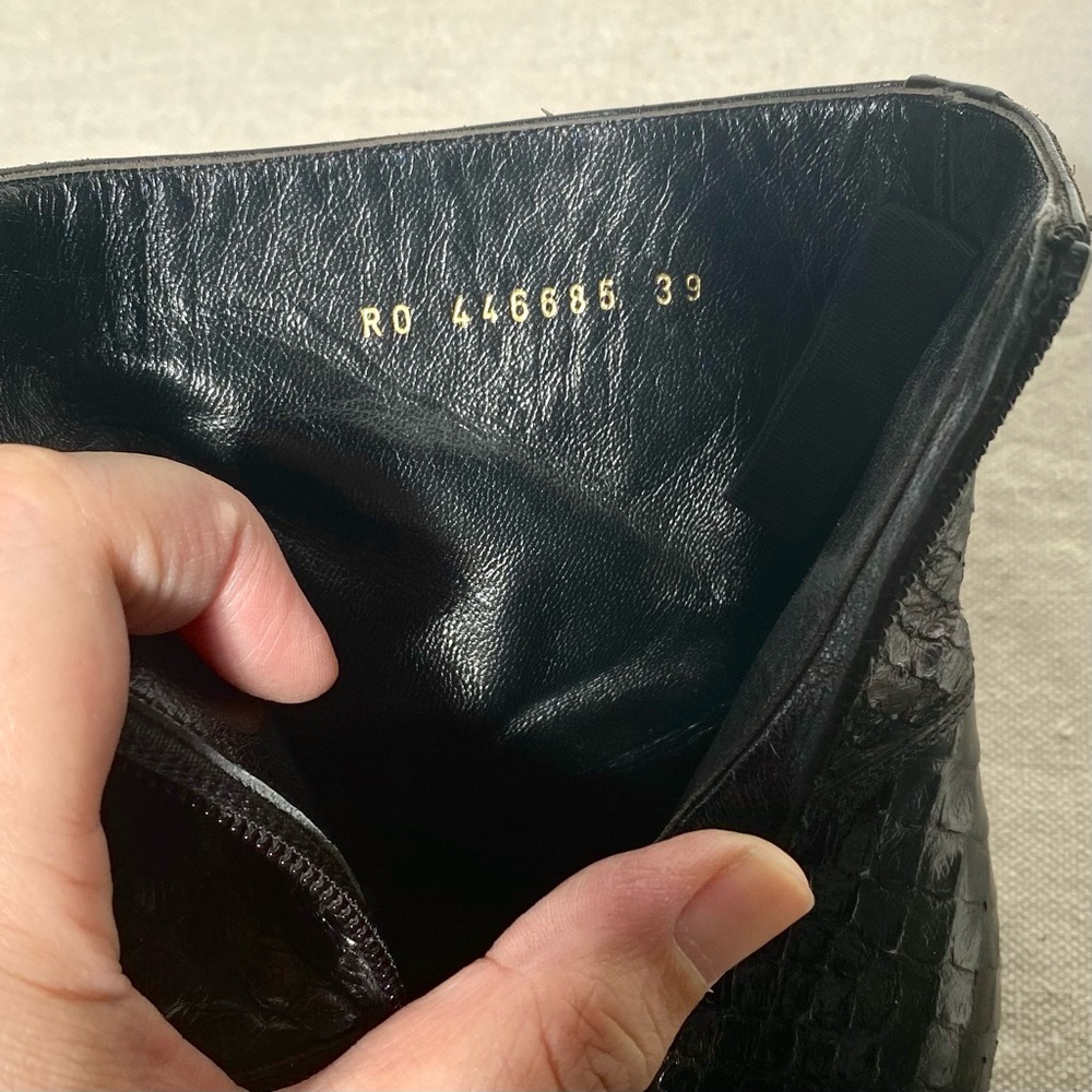 Saint Laurent Paris devon black python snake poin… - image 9